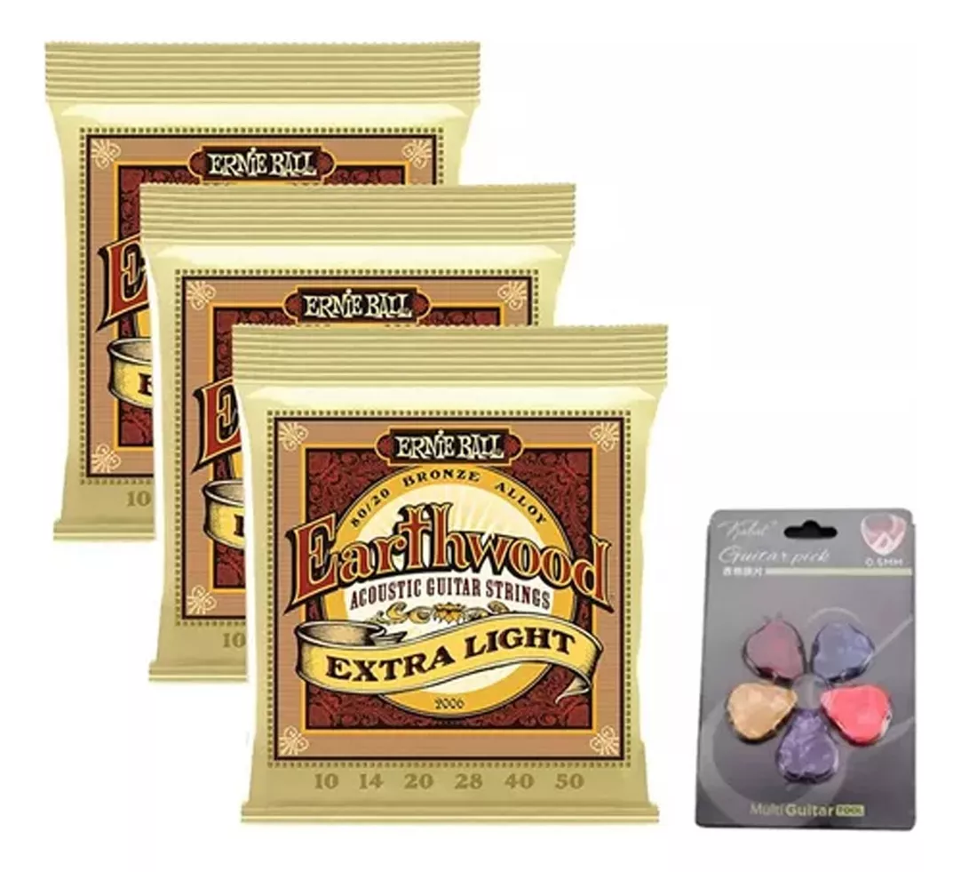 3pzs Cuerdas Guitarra Electroacustica Ernie Ball 2006