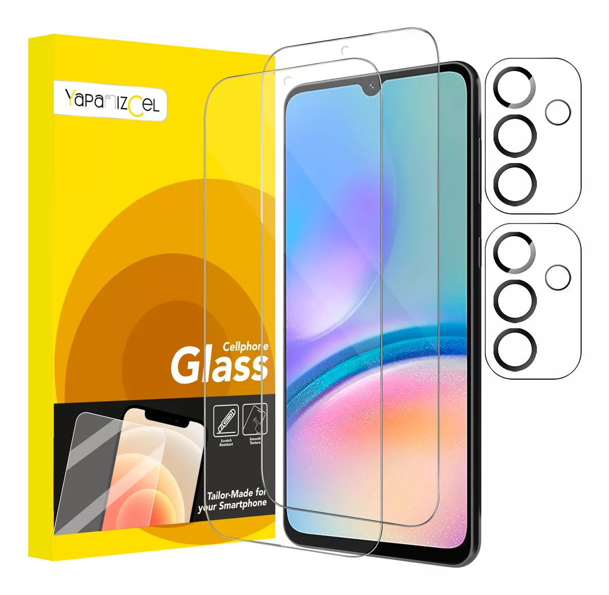 paquete 2 Unidades Mica Cristal Templado + 2 Micas Para Cámara