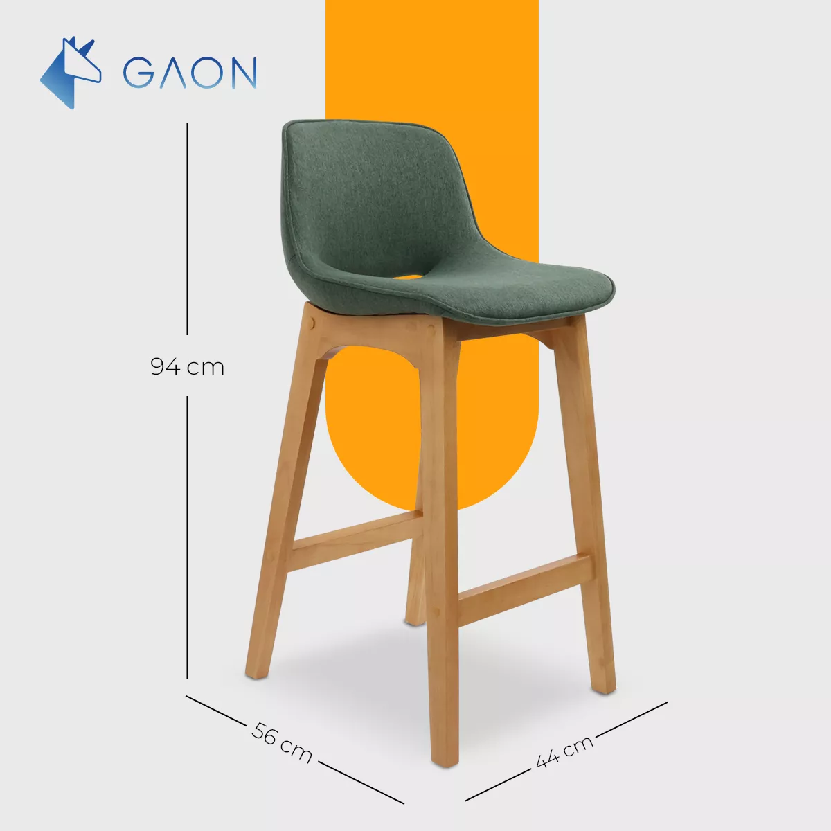 Silla De Bar Con Reposapies Diseño Ergonomico De Madera 2 Pz