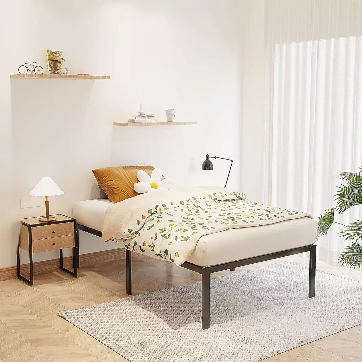 Base Cama Individual De Metal 14 Pulgadas 96*190.5*35.6cm