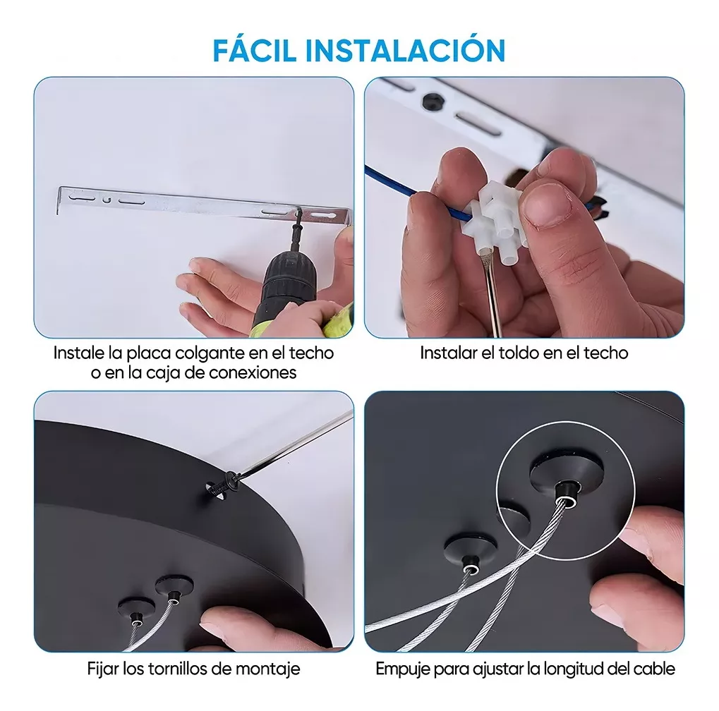 Lámpara De Techo Candil Colgante Moderna Led Dos Anillos