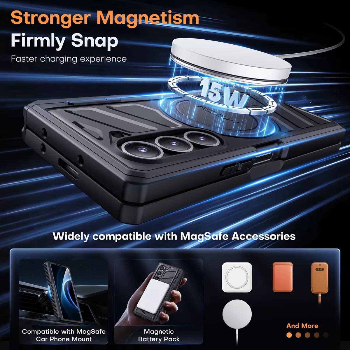 Funda Magnético Magsafe Para Samsung Galaxy Z Fold6 Con Mica