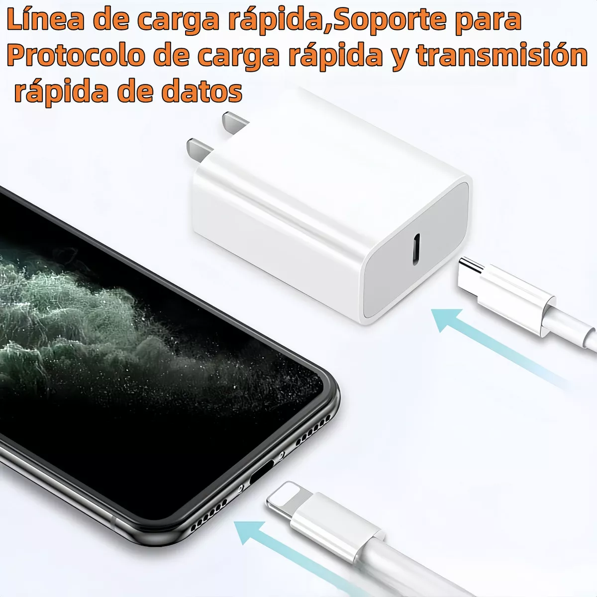 2m Cable Para iPad iPhone 11 12 13 14 De Carga Rápida Conjunto
