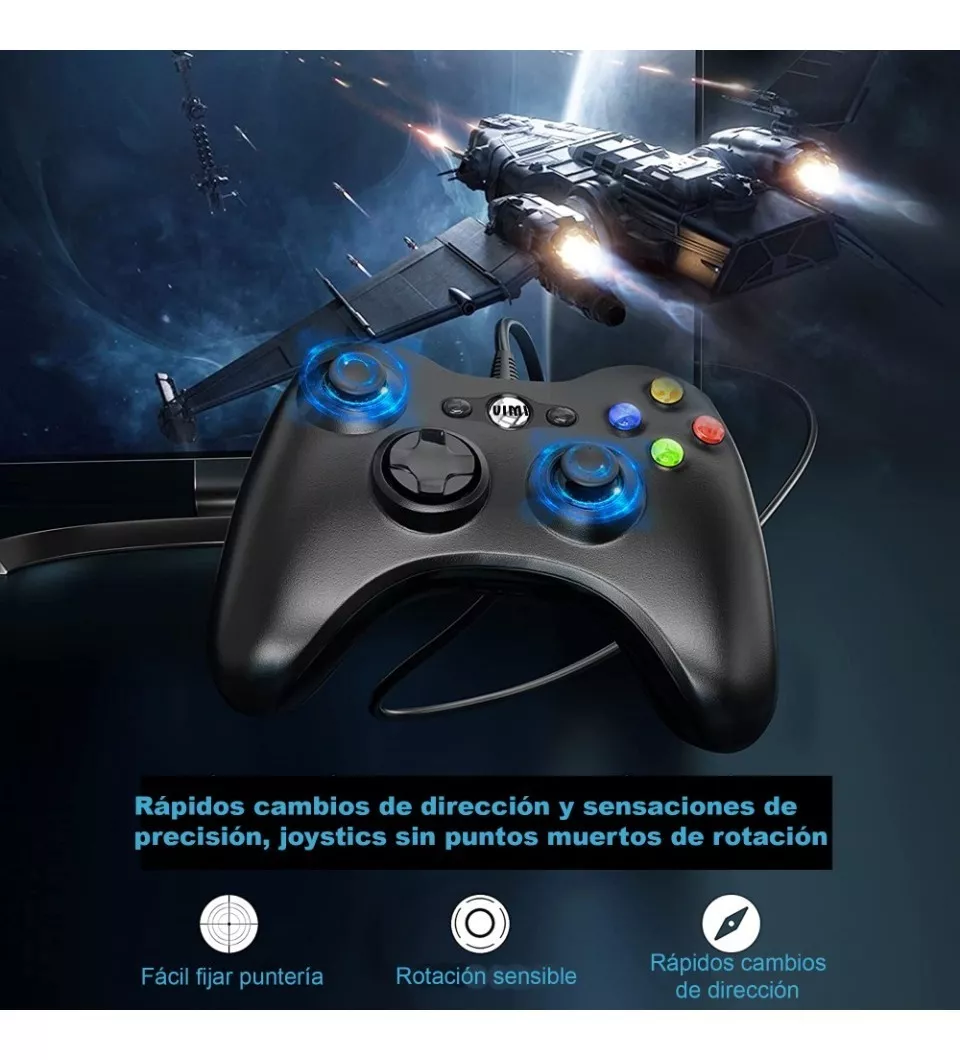 Control Para Xbox 360 Y Pc Windows Gamepad Alambrico