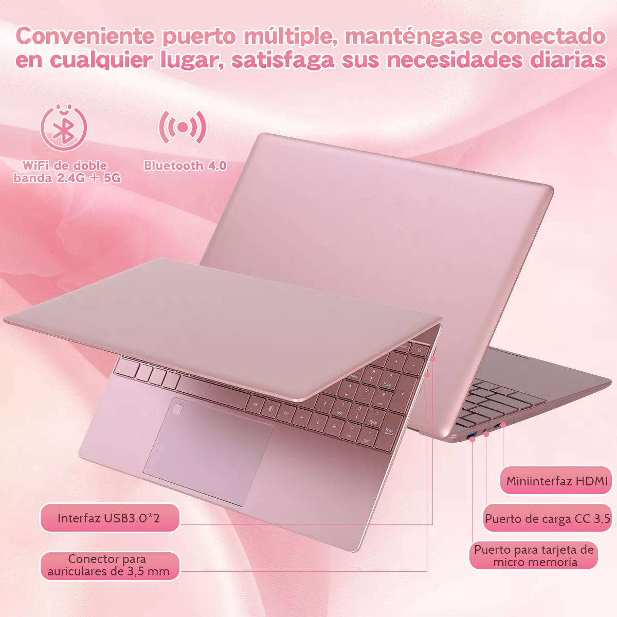 Laptop Mujer 15.6'' Intel Celeron N5095 16gb Ram 512gb Ssd