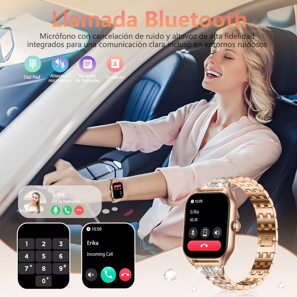 Reloj Smartwatch 1.85 Mujer Relojes Inteligentes Smart reloj