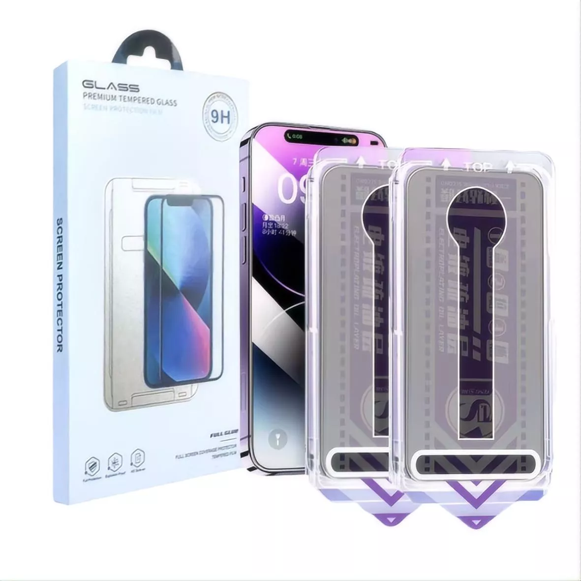 2mica Privacidad Cristal Templado Para iPhone kit Instalació