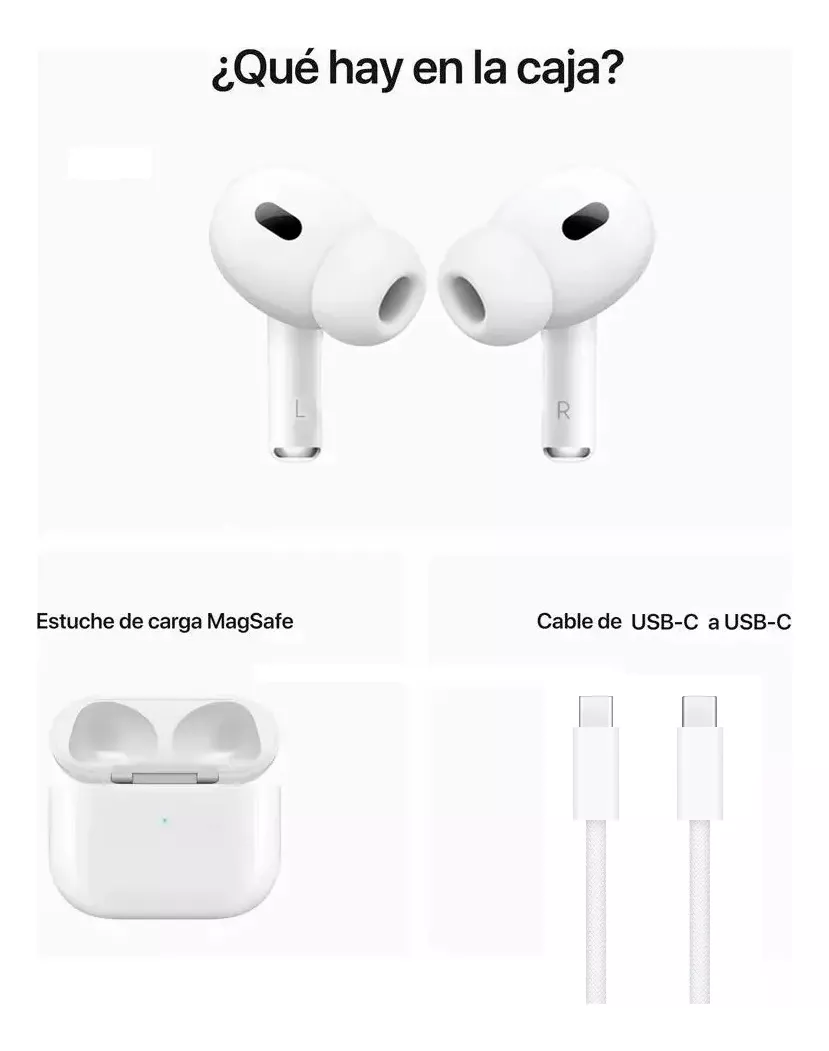 Apple AirPods Pro 2 Generacion iPhone Y Android Cancelación (Reacondicionado)
