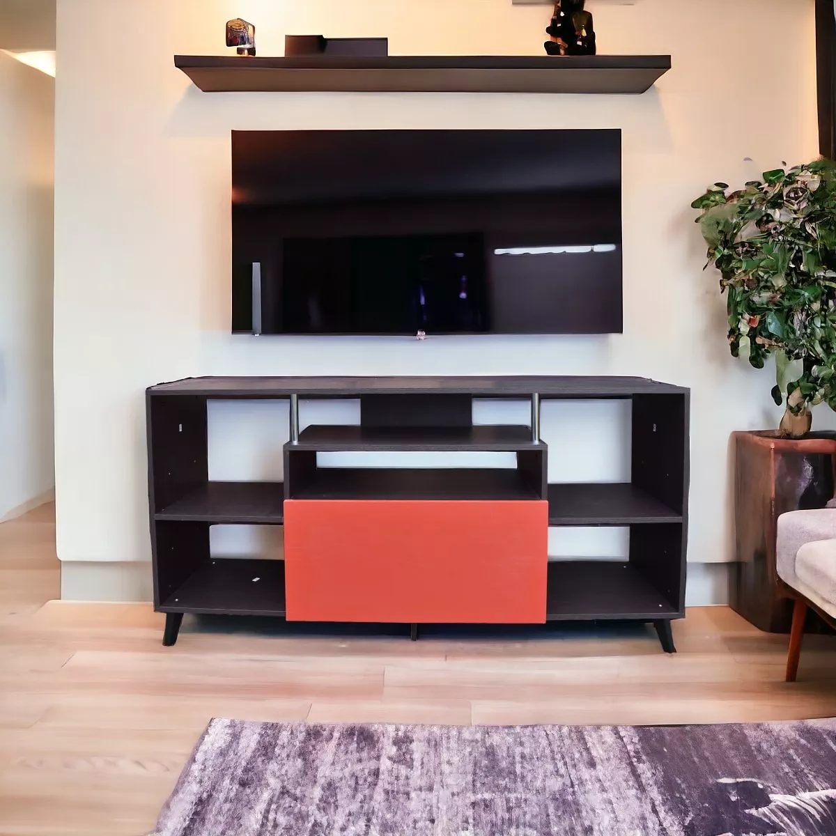 Centro De Entretenimiento Ibiza, Mueble Tv, 80 Alto, Hogare