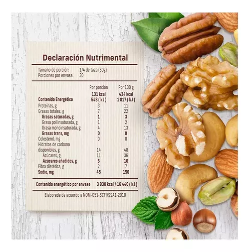 Frasco Nature's Heart Snack Super Trail Mix Con Frutas deshidratadas y nueces 900g