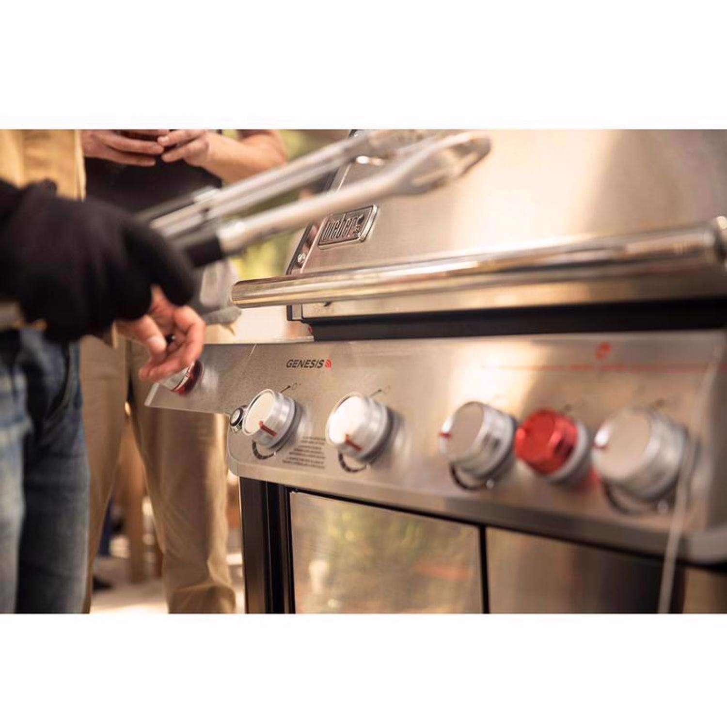 Weber Genesis S-435 4 Burner Liquid Propane Grill acero inoxidable