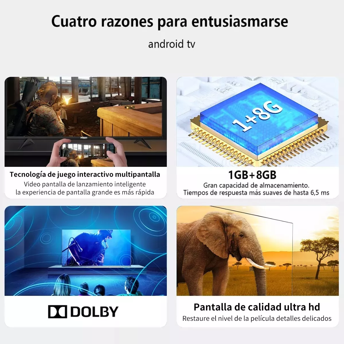 Smart Tv Screen 24 Inch Hikers Android Tv Led Hd