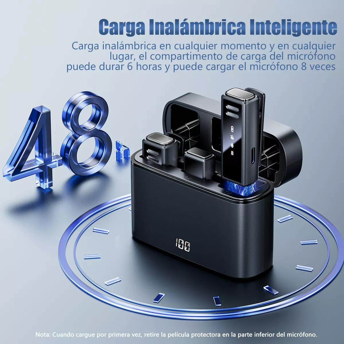 Micrófono Inalámbrico Lavalier Solapa Para iPhone Y Android