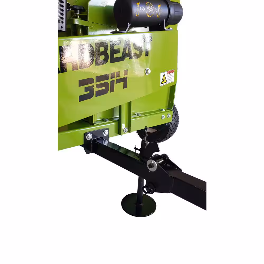 Yardbeast Tru-Feed 3.5 in. Professional Chipper 14 HP Gas Kohler CH440 ATV Towable Trailer, Rotational Discharge Dual Belt Clutch YB3514ATV