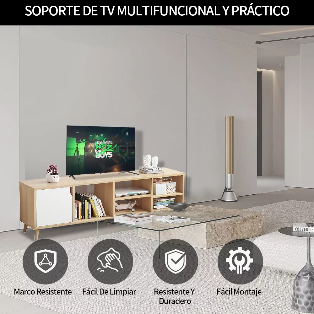 Mesa De Tv Gabinete Para Almacenamiento De Madera 120x30x38