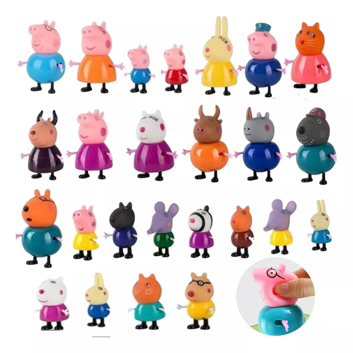 Cerdita Pepa Familia Y Amigos 25 Pcs/set Colecci&oacute;n Pepa