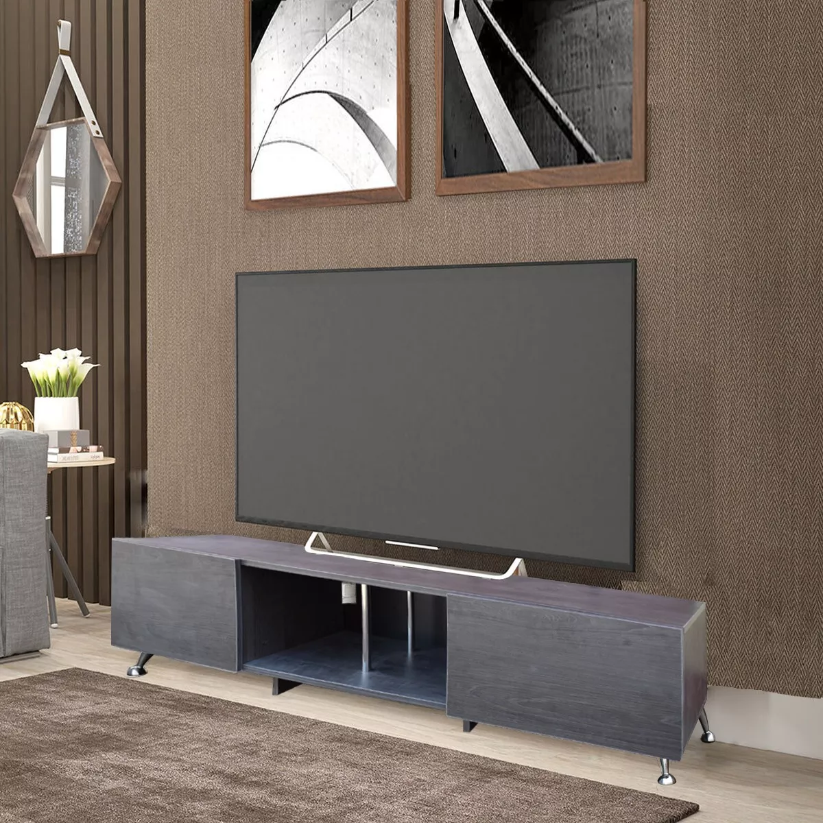 Centro De Entretenimiento Tv,hogare,london, Mueble Tv 90, Rg