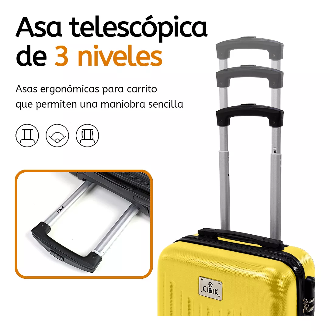 Maleta Mano Viaje Rigida 20pulgada Ruedas 360° Maleta Ligera