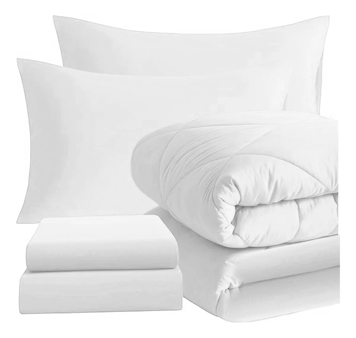 Edredon Con Juego De Sabanas Para Cama Matrimonial 6 Piezas