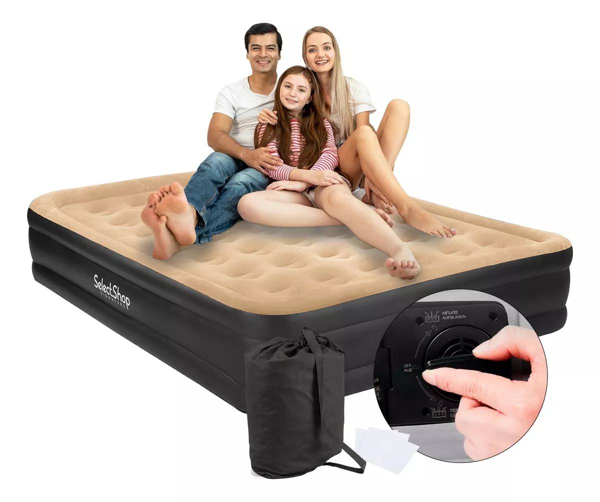 Colch&oacute;n Inflable Queen tama&ntilde;o + Bomba Inflable Cama Resistente