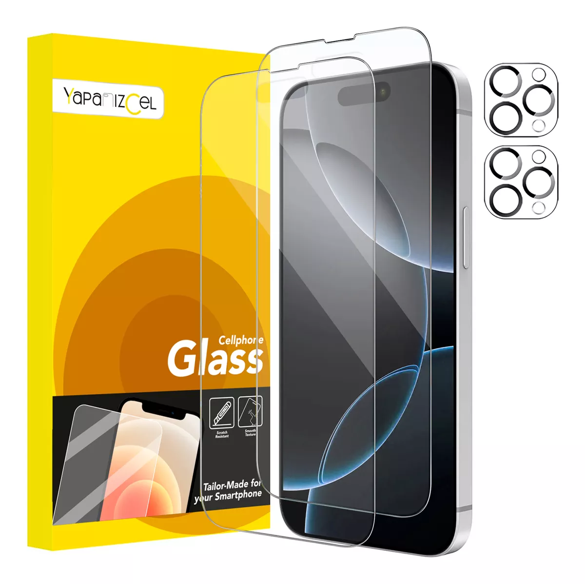 paquete 2 Unidades Mica Cristal Templado + 2 Micas Para Cámara