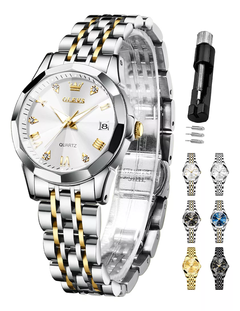 Olevs Reloj Para Mujer Luminoso Impermeable Cuarzo Dama 9931