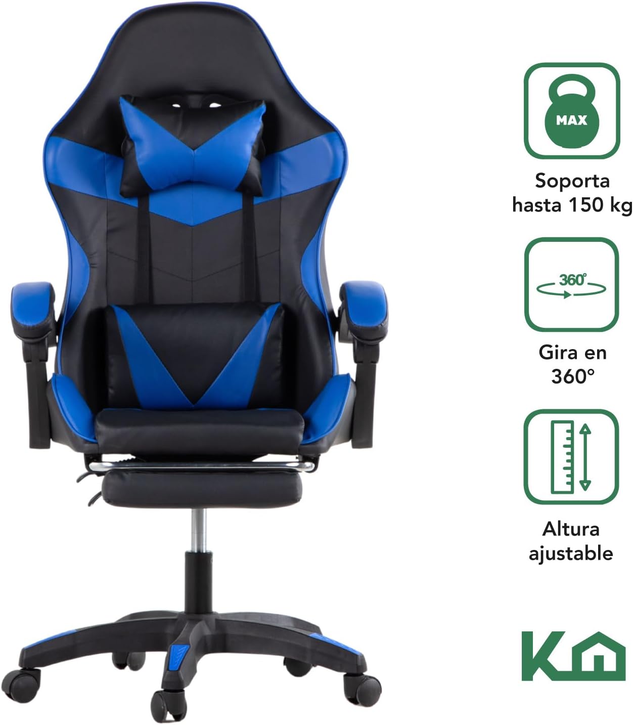 Kingshouse | Silla ergonómica reclinable para juegos