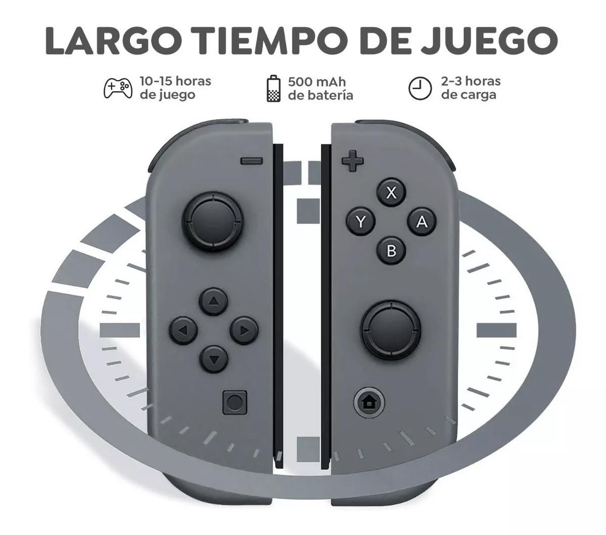 Control joystick inalámbrico Nintendo Switch Joy-Con (L)/(R) LED RGB gris