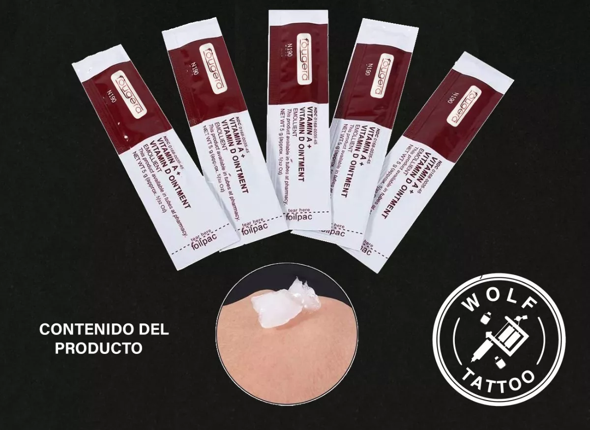 Crema Fougera Vitamina A, D Tatuaje Microblading 100 Pzs