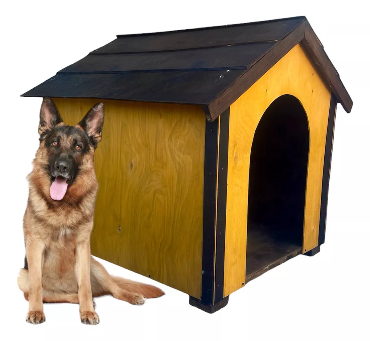 Casa Para Perro Grande 95cm X 90cm X 80cm Incluye Nombre
