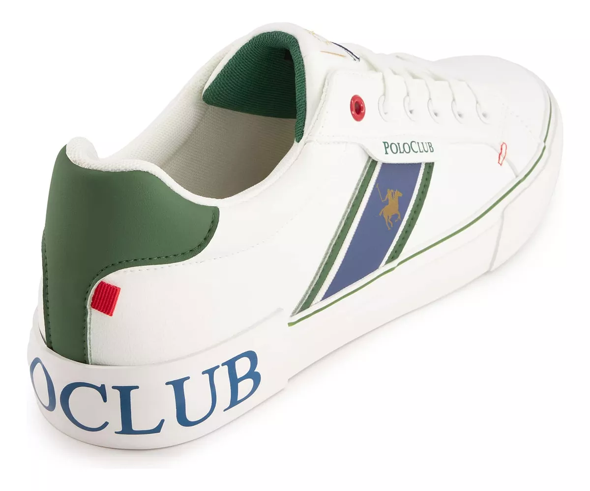 Tenis Casual Polo Club Para Hombre Cómodos Blanco