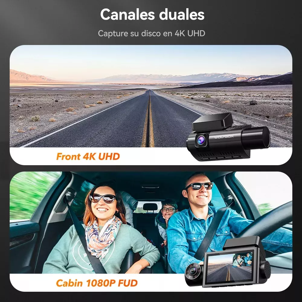 4k Cámara Para Auto 3 Channel Dashcam Con Wifi Gps Free 32gb
