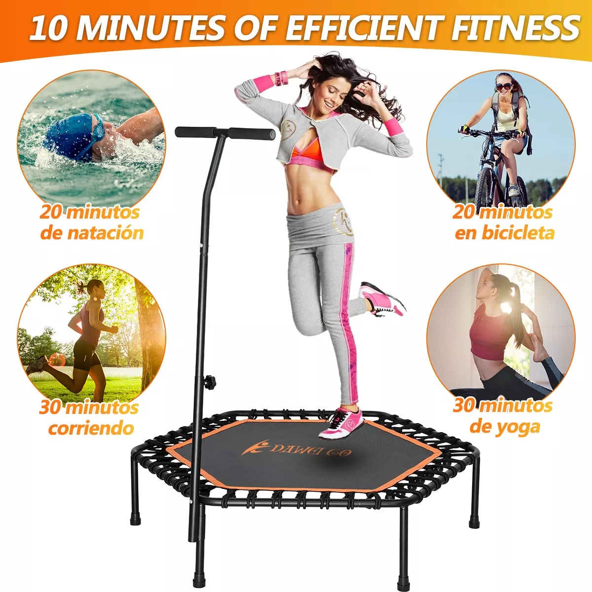 Trampolín Para Ejercicio Mini Brincolín Aeróbico Fitness