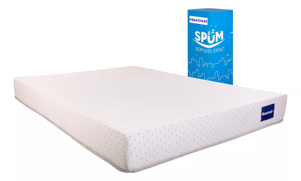 Colchón En Caja King tamaño Dormimundo Montreal 18 Cm Medio color Blanco
