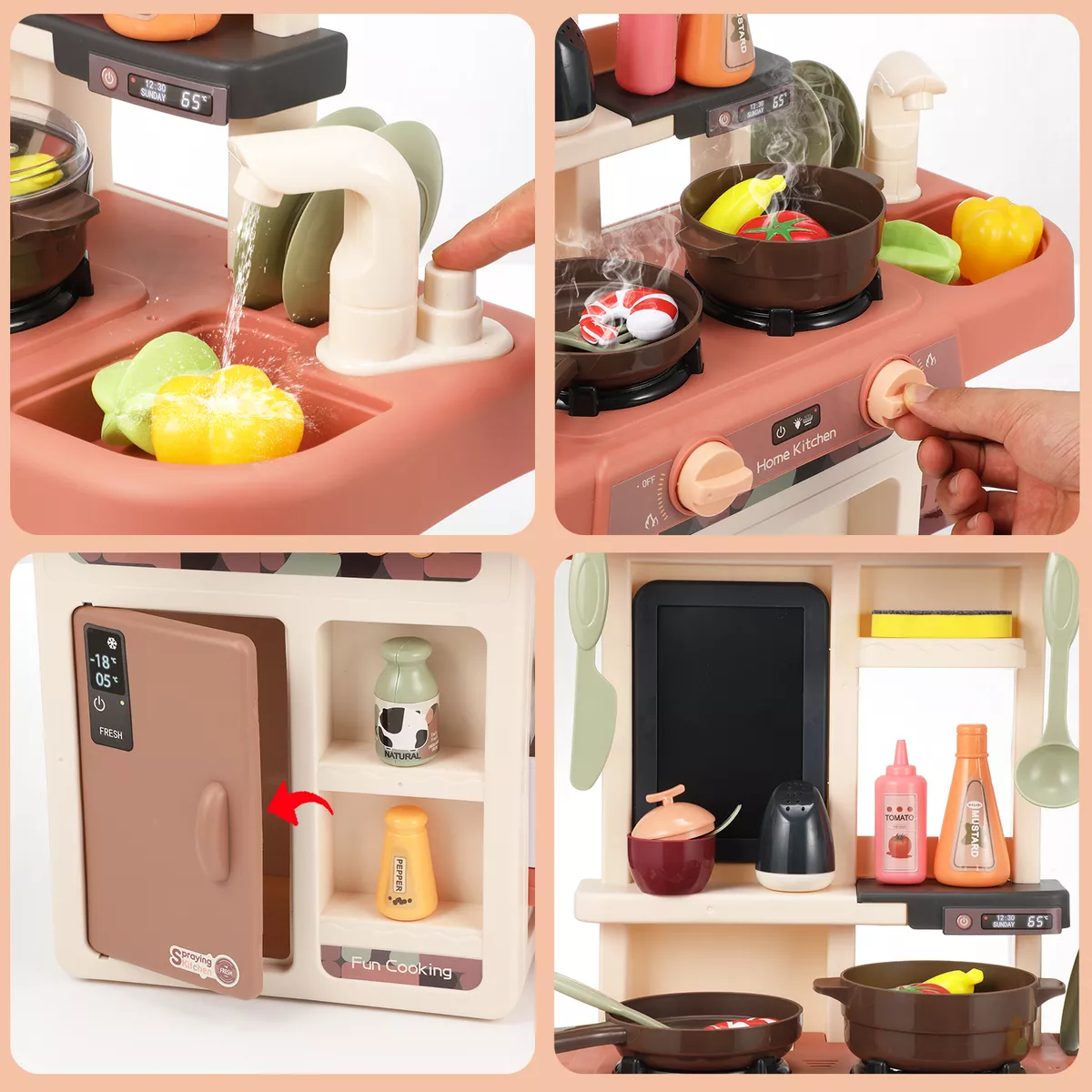 43pcs Cocina Juguete Regalo Para Niños Con Niebla/sonido/luz