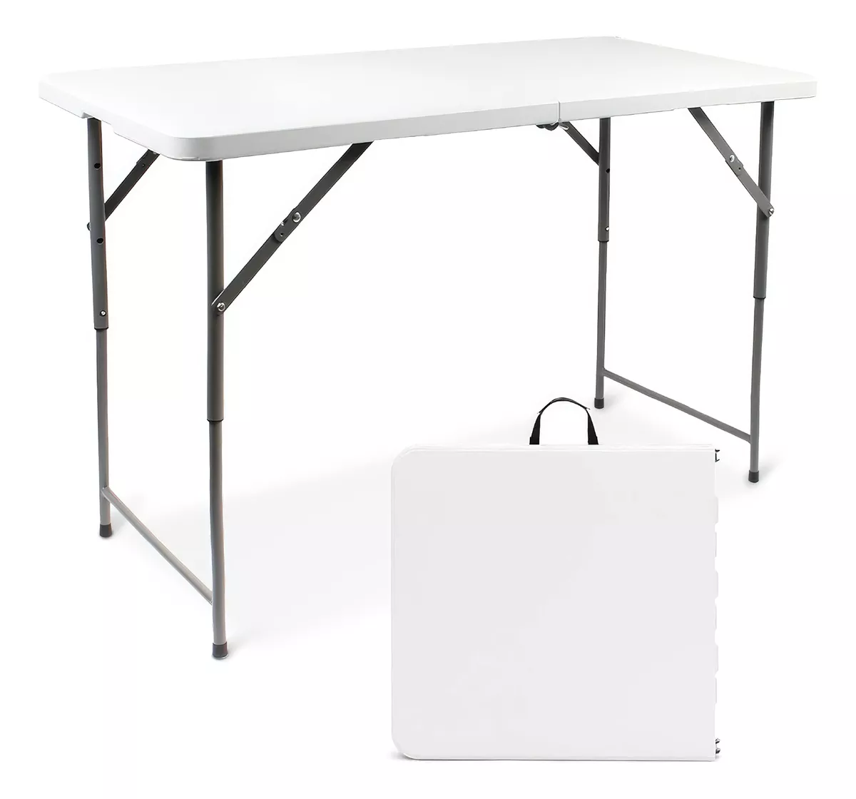 Mesa Plegable Pl&aacute;stico Portafolio Jard&iacute;n Port&aacute;til 122x61 Cm