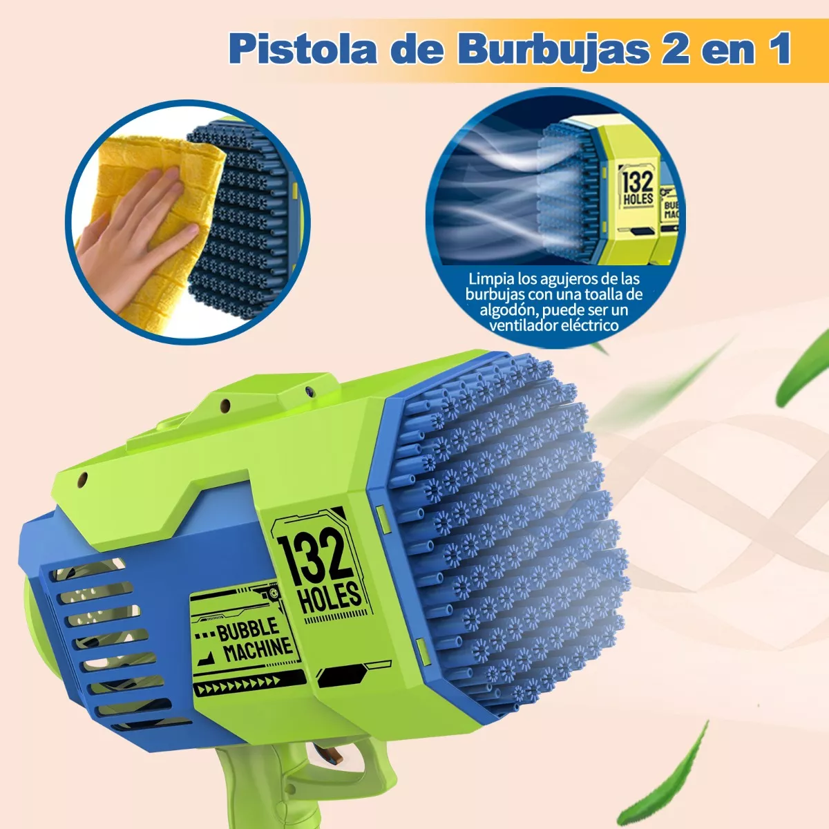 Pistola De Bubujas Bazooka Burbujas Juguetes Para Niños