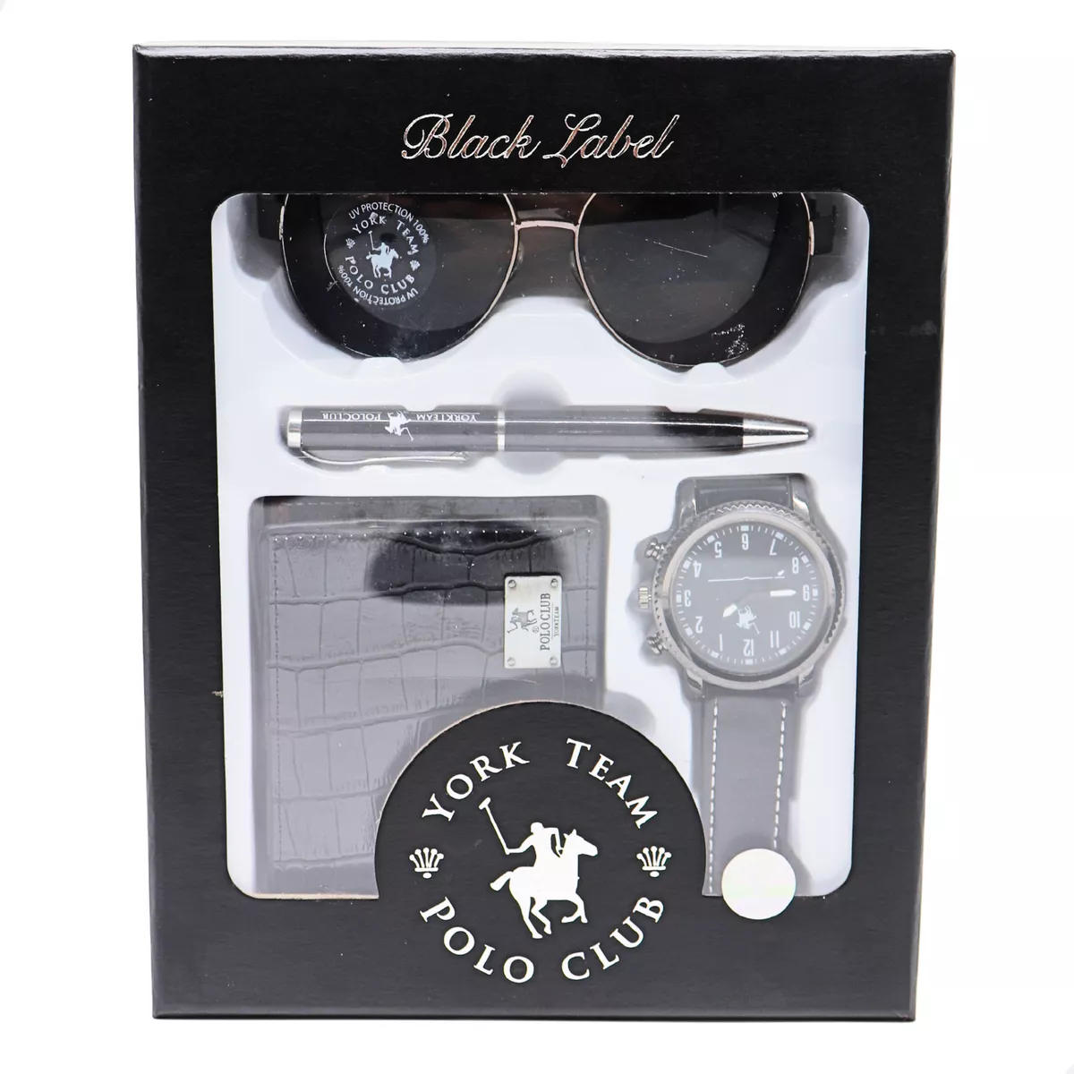 kit Cartera Reloj Pluma Lentes Polo Club 14 Febrero Cafe