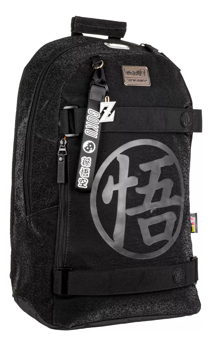 Mochila urbana Yadatex Goku Edici&oacute;n Black color negro dise&ntilde;o lisa