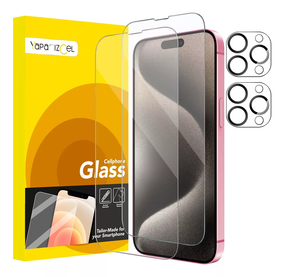 paquete 2 Unidades Mica Cristal Templado + 2 Micas Para Cámara