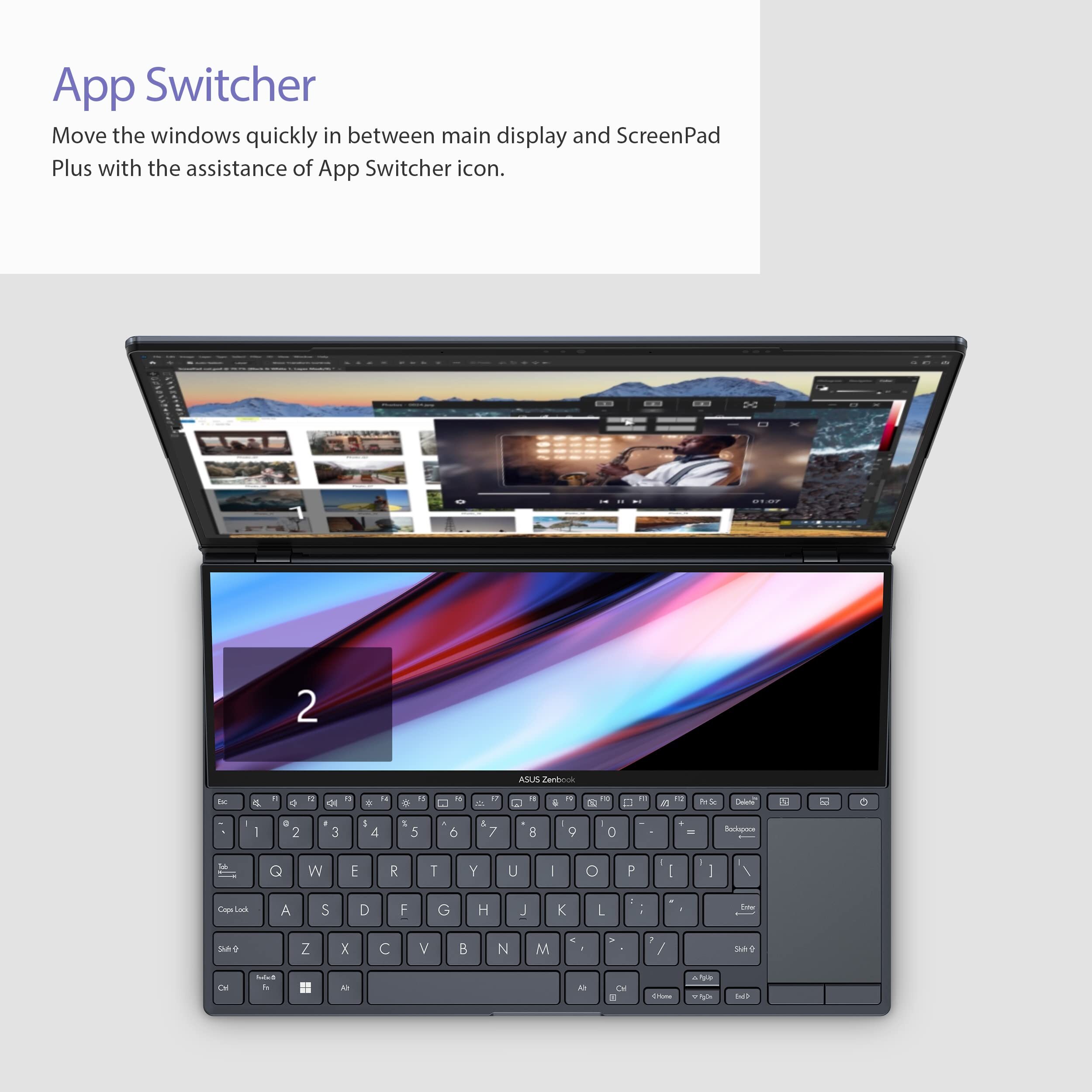 ZENBOOK PRO 14 DUO #OLED Portátil de doble pantalla diseñado para ayudarte a liberar tu potencial creativo