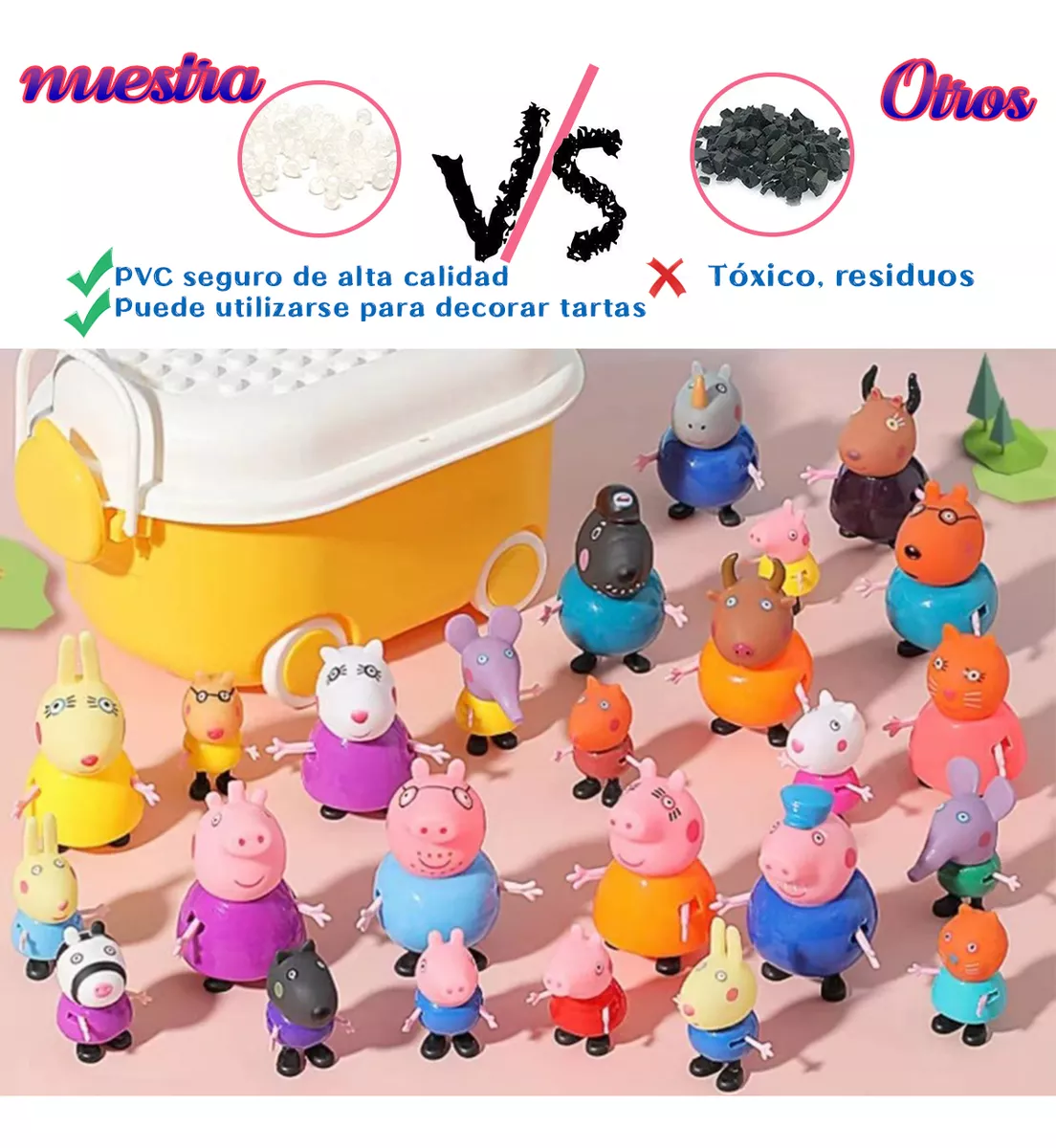 Cerdita Pepa Familia Y Amigos 25 Pcs/set Colección Pepa
