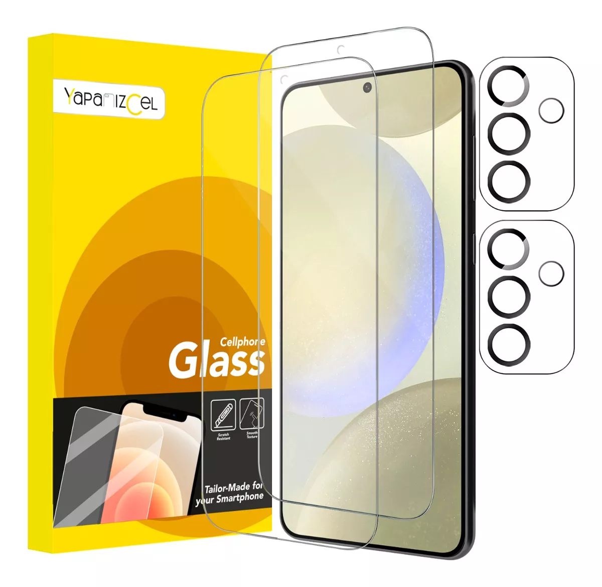 paquete 2 Unidades Mica Cristal Templado + 2 Micas Para Cámara