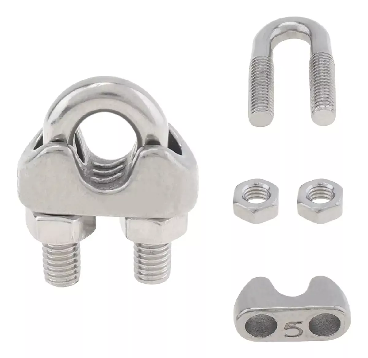 10pcs Nudo Para Cable De 1/4 Acero Inox,abrazaderas De Cable
