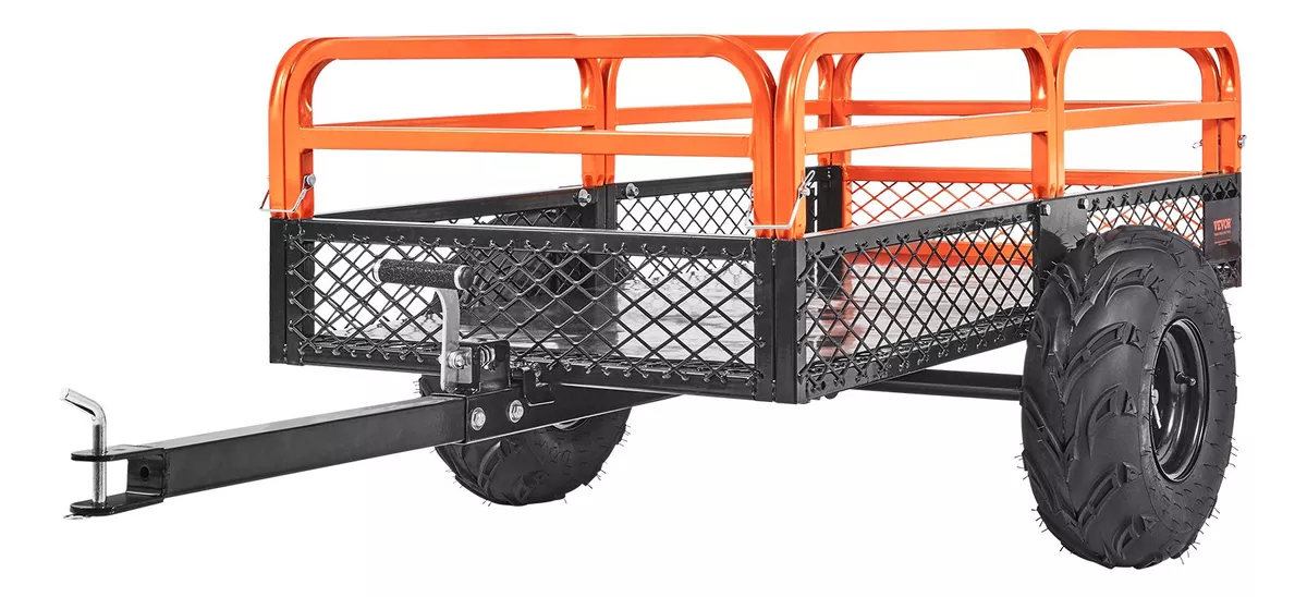 Remolque Portatil De Acero Para Cuatrimoto Utilitario 680kg