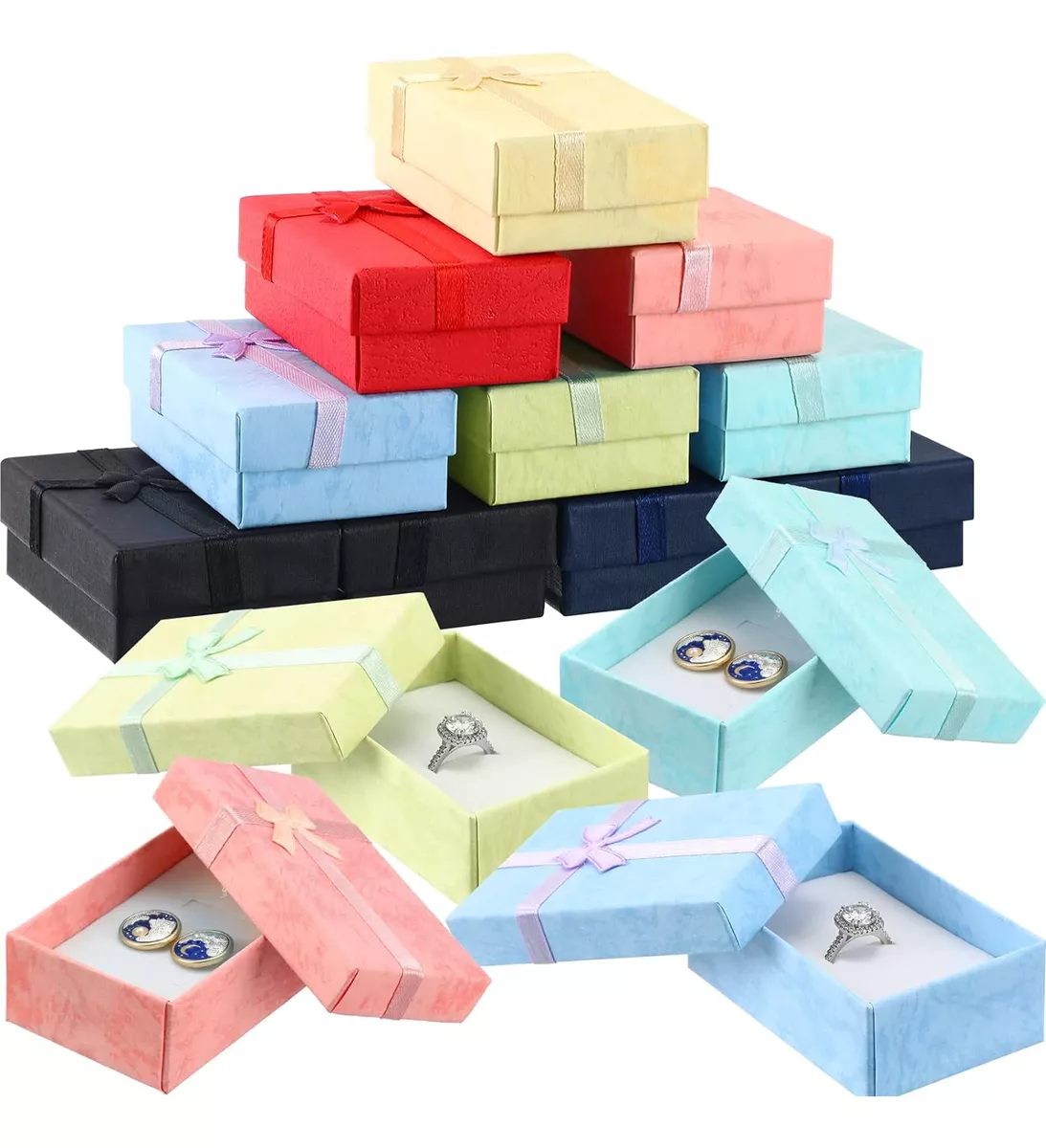 Caja De Regalo De Joyer&iacute;a Con Lazos, 24 Unidades