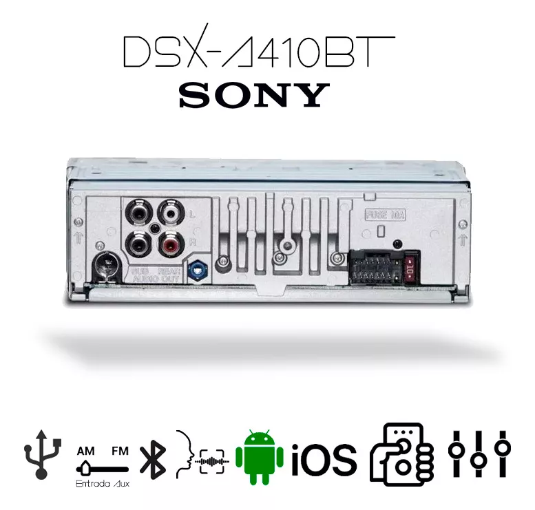 Estereo Sony Dsx-a410bt + Bocinas Iron 6.5 Atomic