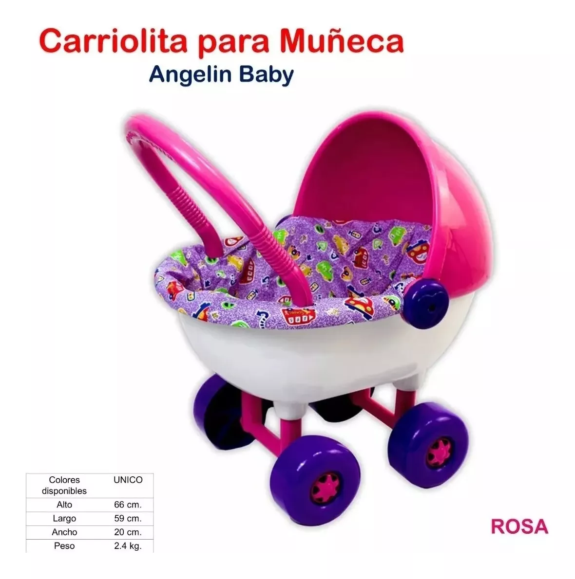 Carriola Para Muñeca Primer Carriolita Angelin Muñeca