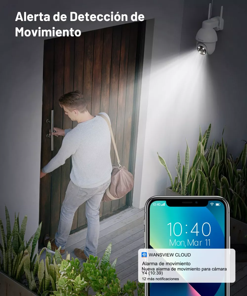 2k Cámara De Seguridad Wifi 2.4g Inalambrico Ptz Movimiento