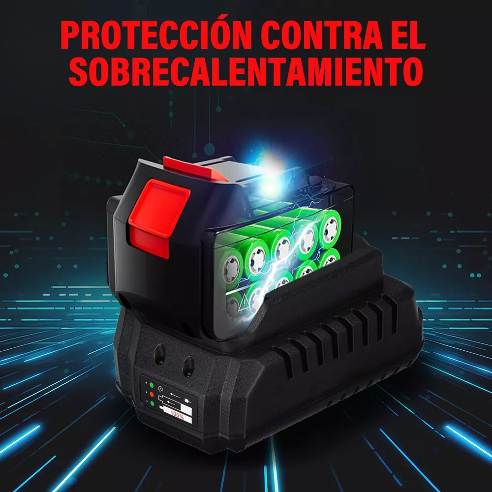 1000nm Pistola De Impacto Llave Inalambrica 2*batería kit